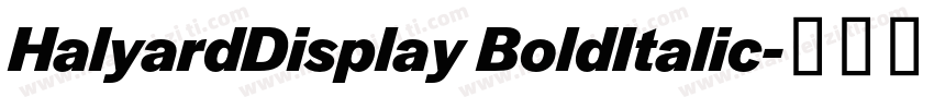 HalyardDisplay BoldItalic字体转换